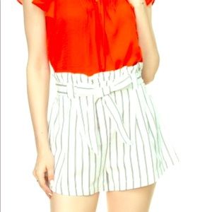 White black pin stripe Mini